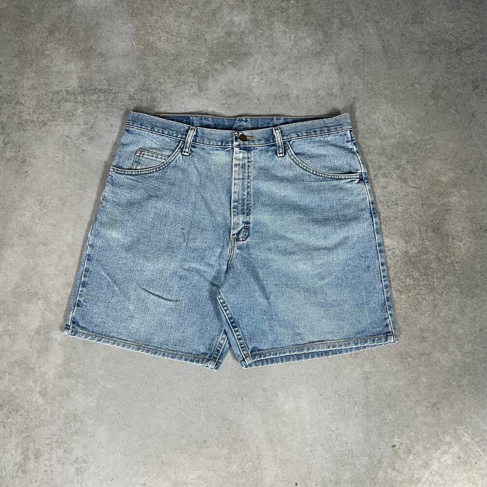 Wrangler Denim Shorts Men's Size 36 Blue Jean Shorts Relaxed Fit 7.5" Insea